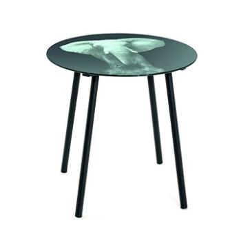 Kulatý stolek Elefa, 41 cm, černá / šedá (HA00538)