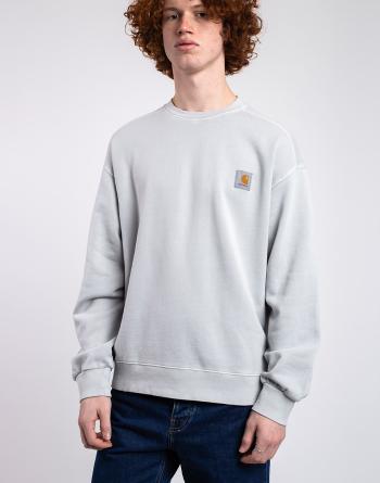 Carhartt WIP Nelson Sweat Sonic Silver garment dyed S