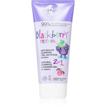 4Organic Blackberry sprchový gel a šampon 2 v 1 pro děti 200 ml