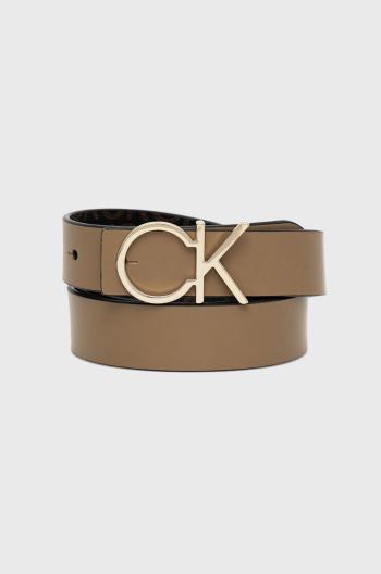 Oboustranný pásek Calvin Klein dámský, hnědá barva