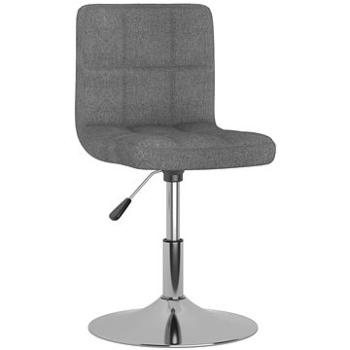 Otočná jídelní židle světle šedá textil, 3087468 (3087468)