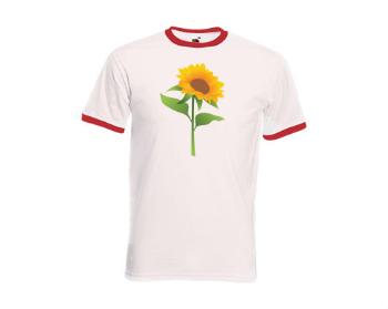 Pánské tričko s kontrastními lemy Slunečnice