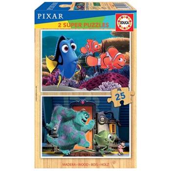 Educa Dřevěné puzzle Nemo a Příšerky s.r.o. 2x25 dílků (8412668185975)