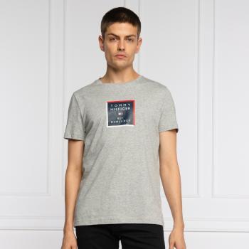 Tommy Hilfiger pánské šedé tričko Box Print - S (PG5)