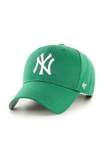 Kšiltovka 47brand MLB New York Yankees zelená barva, s aplikací, B-RAC17CTP-KY