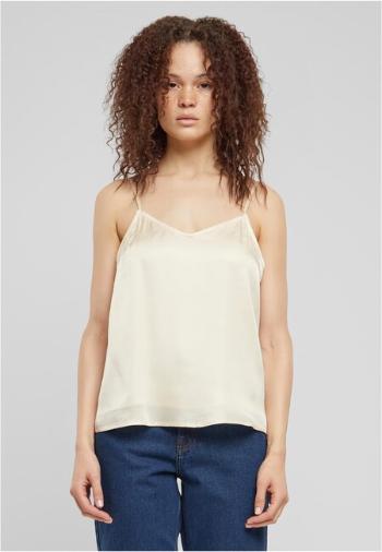 Urban Classics Ladies Viscose Satin Slip Top whitesand - S