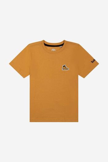 Dětské bavlněné tričko Timberland Short Sleeves Tee-shirt oranžová barva