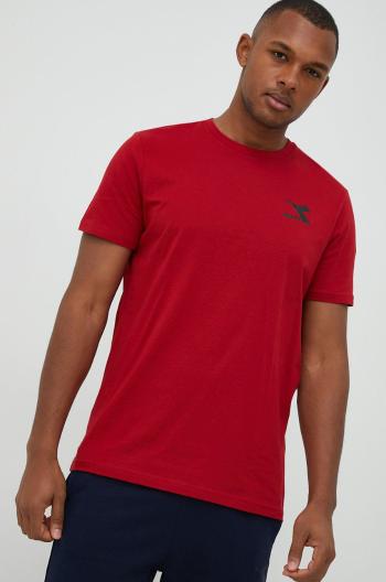 Bavlněné tričko Diadora červená barva