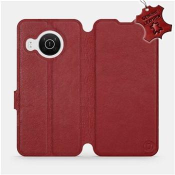 Kožené flip pouzdro na mobil Nokia X10 - Tmavě červené -  Dark Red Leather (5903516742967)