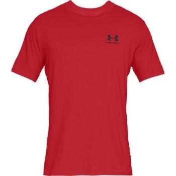 Under Armour Pánské triko Sportstyle Left Chest SS, red /  / black, S