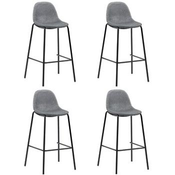 Barové židle 4 ks světle šedé textil, 281524 (281524)