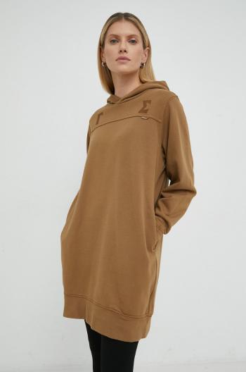 Bavlněné šaty G-Star Raw béžová barva, mini, oversize