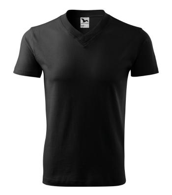 MALFINI Tričko V-neck - Černá | L