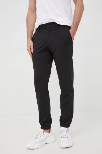Kalhoty Karl Lagerfeld pánské, černá barva, jednoduché