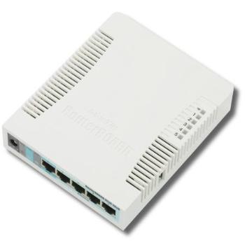 MIKROTIK RouterBOARD RB951G-2HnD, 600Mhz CPU, 128MB RAM, 5xGbit LAN, 2.4Ghz 802b/g/n, case, PSU, RB951G-2HnD