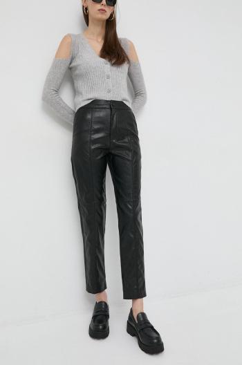 Kalhoty Twinset dámské, černá barva, jednoduché, high waist