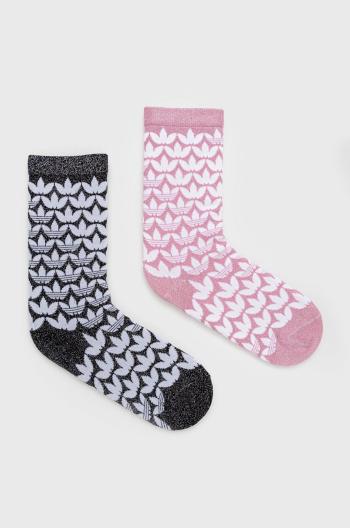 Ponožky adidas Originals ( 2-pak) dámské, růžová barva