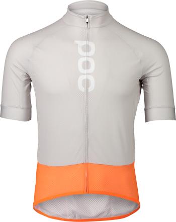 POC M's Essential Road Logo Jersey - granite grey/zink orange M