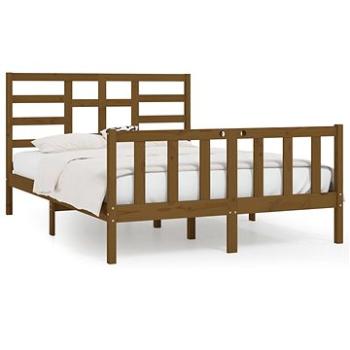 Rám postele medově hnědý masivní dřevo 150×200 cm King Size, 3107621 (3107621)