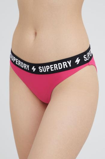 Plavkové kalhotky Superdry fialová barva