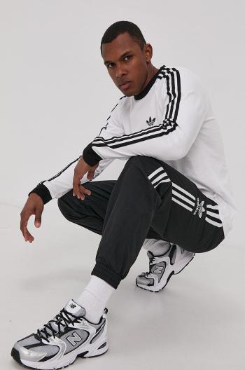 Tričko s dlouhým rukávem adidas Originals GN3477 pánské, bílá barva, hladké