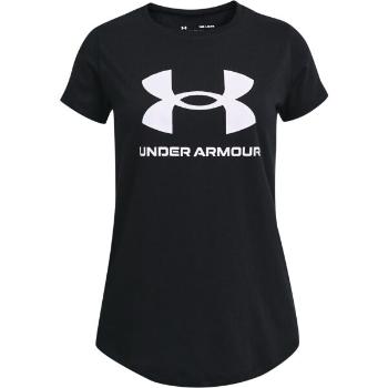 Under Armour LIVE SPORTSTYLE GRAPHIC SS Dívčí triko, černá, velikost