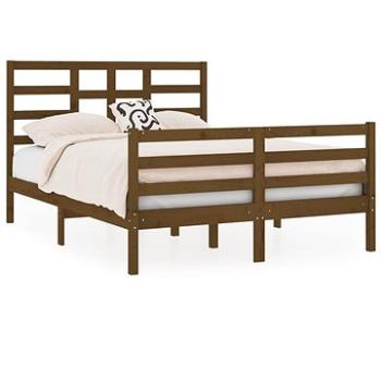 Rám postele medově hnědý masivní dřevo 140 × 190 cm , 3105843 (3105843)