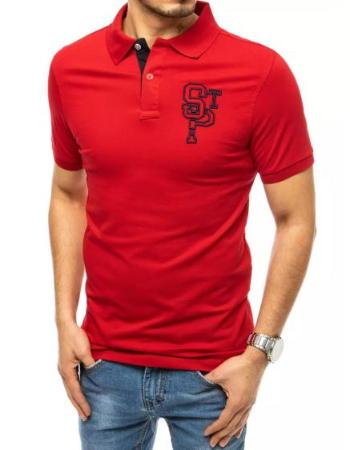 Pánské tričko s límečkem červené STP