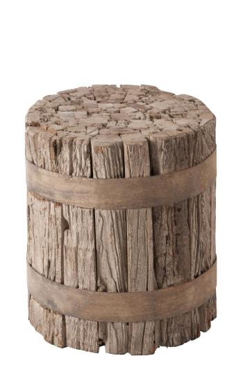 Stolička ze dřevěných špalíků Annelies -  Ø 40*45cm 68897