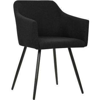 Jídelní židle 2 ks černé textil (323099)