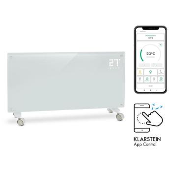 Klarstein Bornholm Smart, konvekční ohřívač, 2000 W, Wi-Fi, LED displej, časovač, IP24, bílý