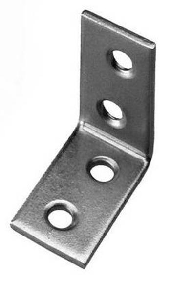 Montážní úhelník TOOLCRAFT 889634 N/A, (d x š) 50 mm x 50 mm, Ocel, jasně pozinkovaná, 1 ks