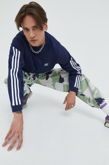 Bavlněná mikina adidas Originals pánská, tmavomodrá barva, s aplikací