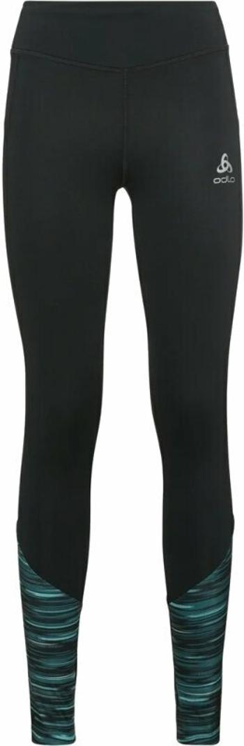 Odlo The Zeroweight Print Reflective Tights Black XS Běžecké kalhoty / legíny