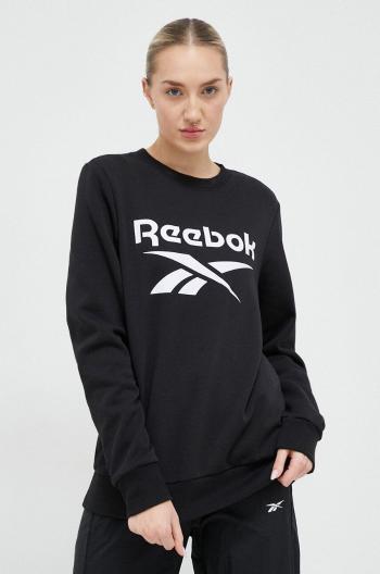 Mikina Reebok dámská, černá barva, s potiskem