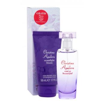 Christina Aguilera Eau So Beautiful dárková kazeta parfémovaná voda 30 ml + tělový krém Moonlight Bloom 50 ml pro ženy