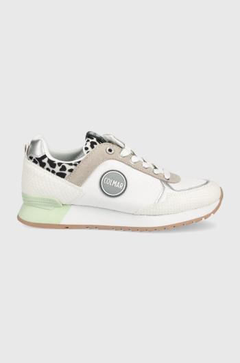 Sneakers boty Colmar Off White-lt Green-lt Blue bílá barva