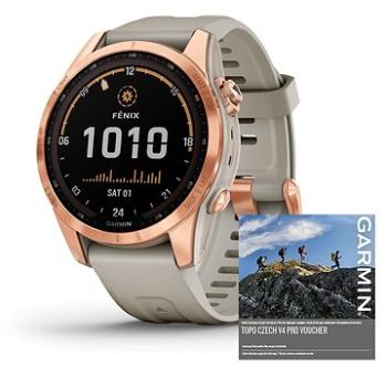 Garmin Fenix 7S Solar Rose Gold/Light Sand Band (010-02539-11)