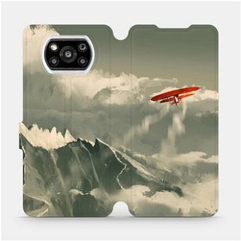 Flipové pouzdro na mobil Xiaomi Poco X3 Pro - MA03P Oranžové letadlo v horách (5903516704026)