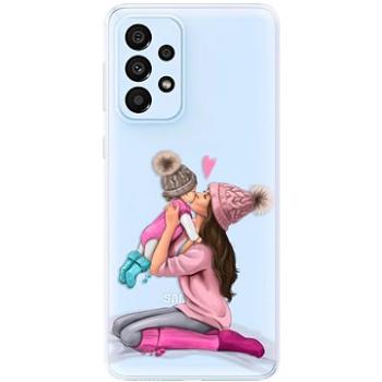 iSaprio Kissing Mom - Brunette and Girl pro Samsung Galaxy A33 5G (kmbrugirl-TPU3-A33-5G)
