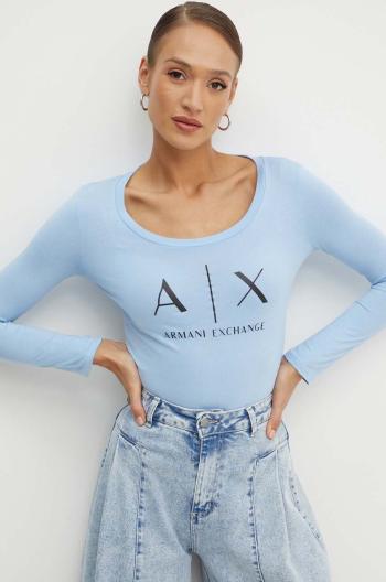 Bavlněné tričko s dlouhým rukávem Armani Exchange