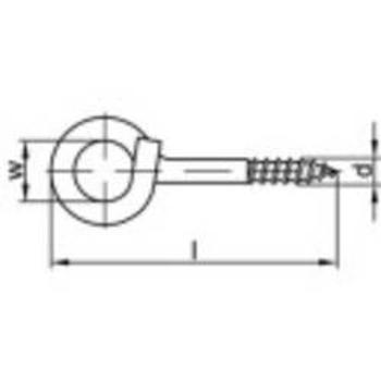 Silný stropní hák 120 mm TOOLCRAFT, N/A, Galvanicky pozinkovaná ocel, 20 ks