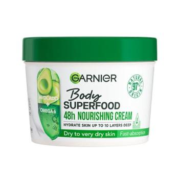 Garnier Body Superfood 48h Nourishing Cream Avocado Oil + Omega 6 380 ml tělový krém pro ženy výživa a regenerace pleti