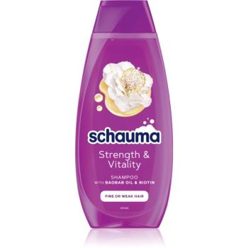 Schwarzkopf Schauma Strength & Vitality posilující šampon pro jemné a zplihlé vlasy 400 ml