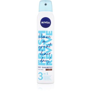 Nivea Fresh Revive suchý šampon pro tmavé vlasy Dark Tones 200 ml