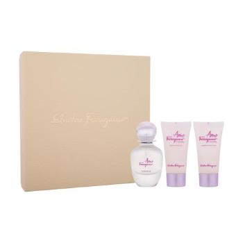 Salvatore Ferragamo Amo Ferragamo Flowerful dárková kazeta toaletní voda 50 ml + tělové mléko 50 ml + sprchový gel 50 ml pro ženy