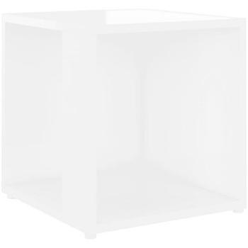 SHUMEE bílý vysoký lesk 33 × 33 × 34,5 cm, dřevotříska (809014)
