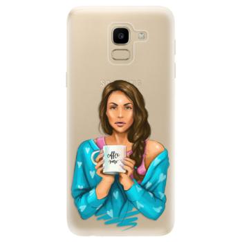 Odolné silikonové pouzdro iSaprio - Coffe Now - Brunette - Samsung Galaxy J6