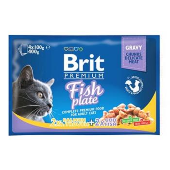 Brit Premium Cat Pouches Fish Plate 400 g (4 × 100 g) (8595602506248)