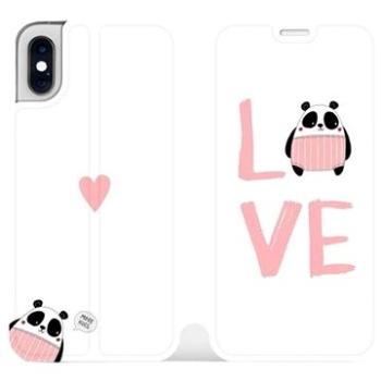 Flipové pouzdro na mobil Apple iPhone XS - MH09S Panda LOVE (5903226749881)